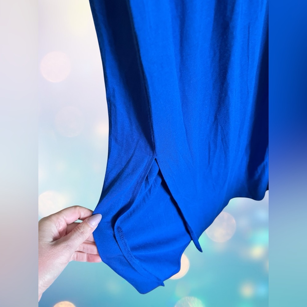 Caslon Royal Blue Gathered Dress - Picture 4 of 6